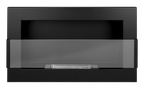 Campo24 - Gel &amp; Wall Ethanol Fireplace with Safety Glass - Gel Fireplace Ethanol Fireplace - Black - 65cm