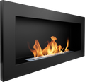 Campo24 - Gel and wall ethanol fireplace, black 90 cm