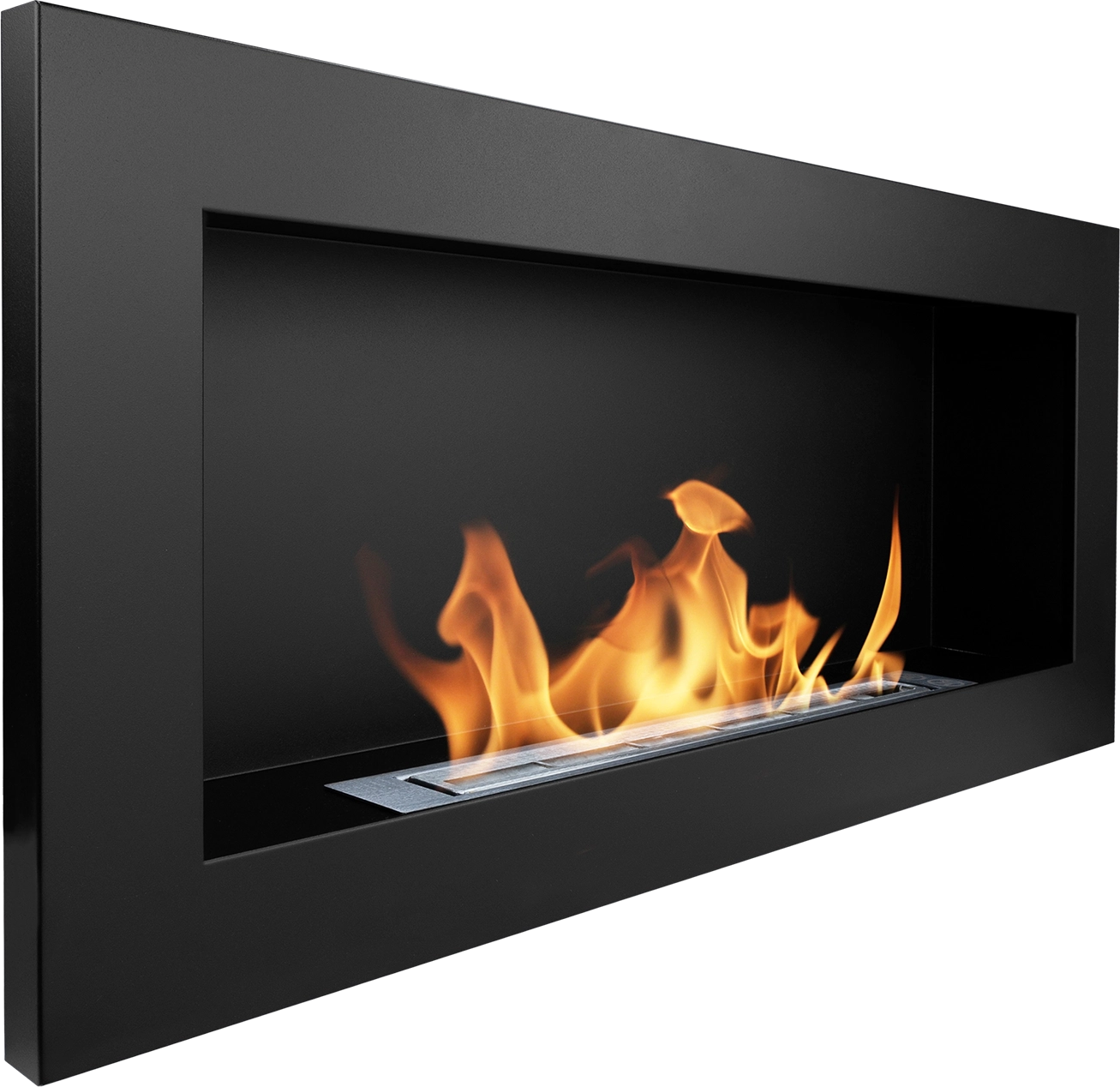 Campo24 - Gel and wall ethanol fireplace, black 90 cm