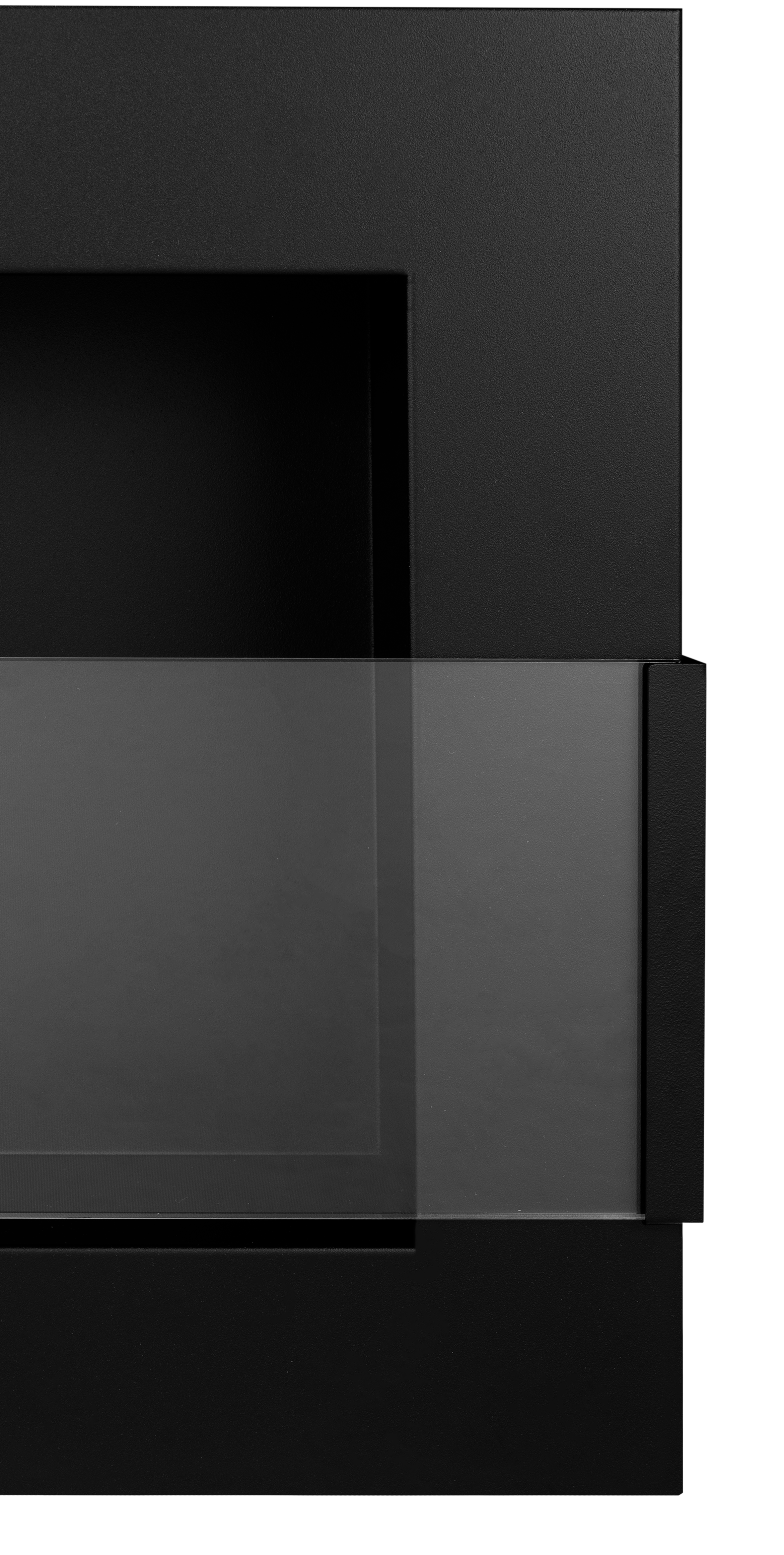 Campo24 - Gel &amp; Wall Ethanol Fireplace with Safety Glass - Gel Fireplace Ethanol Fireplace - Black - 90cm