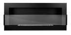 Campo24 - Gel &amp; Wall Ethanol Fireplace with Safety Glass - Gel Fireplace Ethanol Fireplace - Black - 90cm