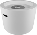 Campo24 - Fire bowl round white - 47.5x32.5cm - Garden fire bowl / Outdoor fire bowl / Fire bowl for terrace / Modern design fire bowl