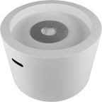 Campo24 - Fire bowl round white - 47.5x32.5cm - Garden fire bowl / Outdoor fire bowl / Fire bowl for terrace / Modern design fire bowl