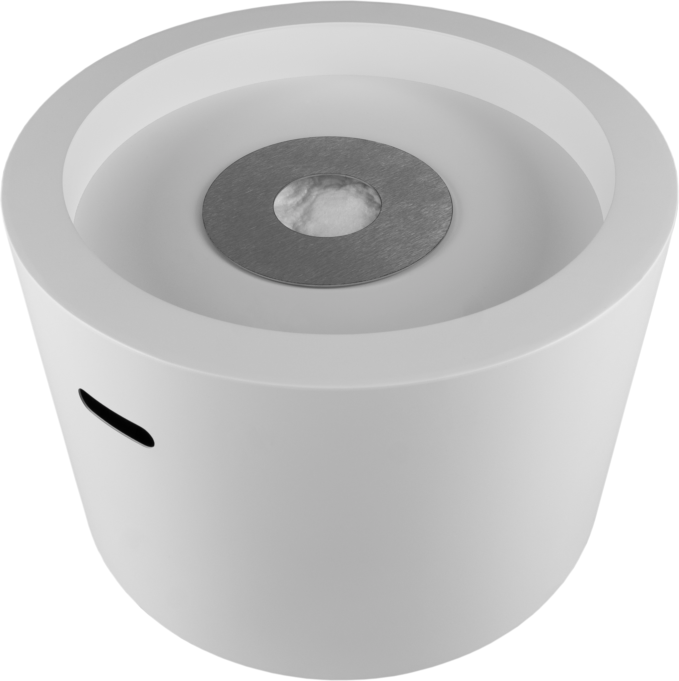 Campo24 - Fire bowl round white - 47.5x32.5cm - Garden fire bowl / Outdoor fire bowl / Fire bowl for terrace / Modern design fire bowl