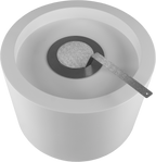 Campo24 - Fire bowl round white - 47.5x32.5cm - Garden fire bowl / Outdoor fire bowl / Fire bowl for terrace / Modern design fire bowl