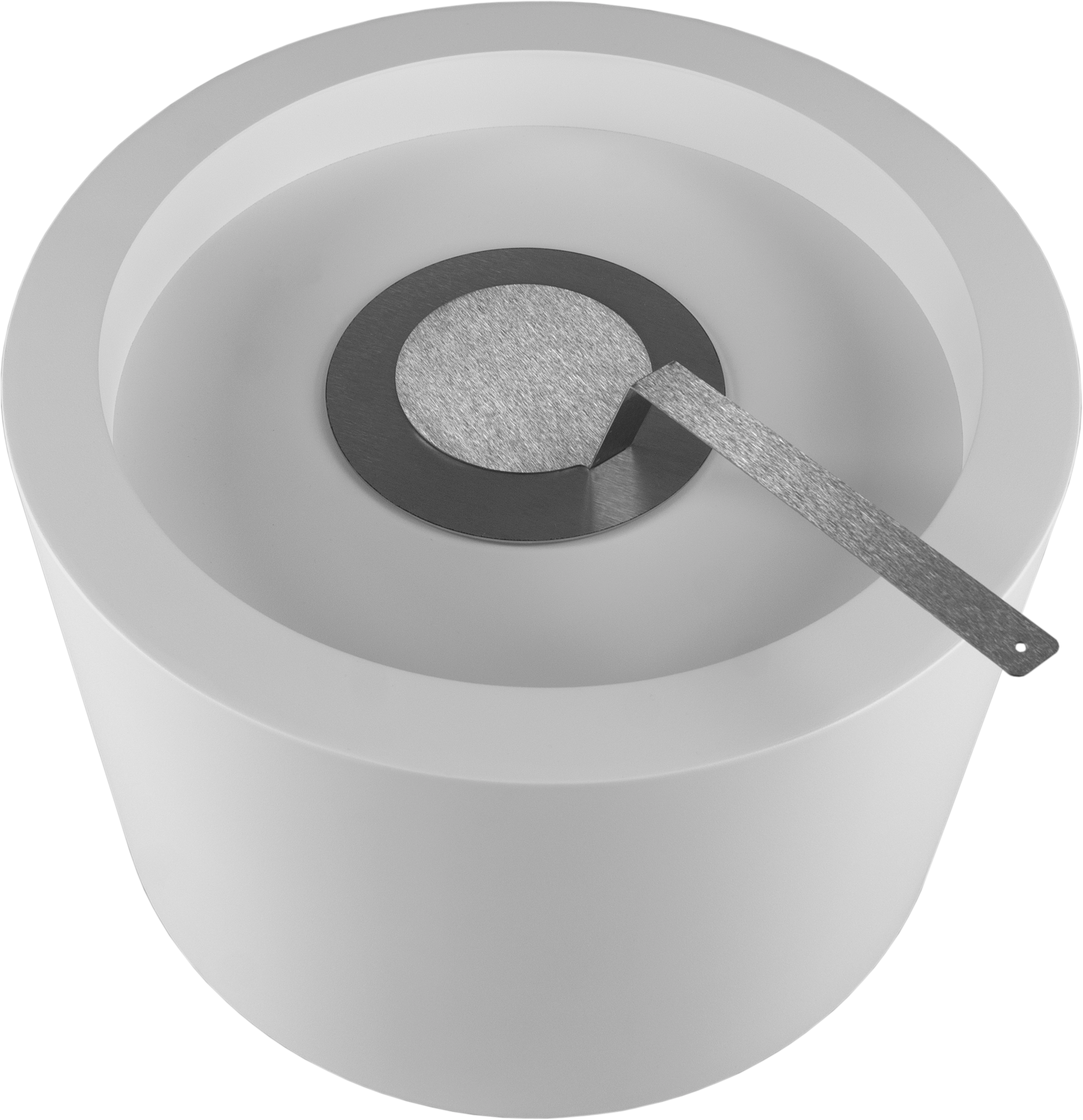 Campo24 - Fire bowl round white - 47.5x32.5cm - Garden fire bowl / Outdoor fire bowl / Fire bowl for terrace / Modern design fire bowl