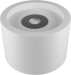 Campo24 - Fire bowl round white - 47.5x32.5cm - Garden fire bowl / Outdoor fire bowl / Fire bowl for terrace / Modern design fire bowl