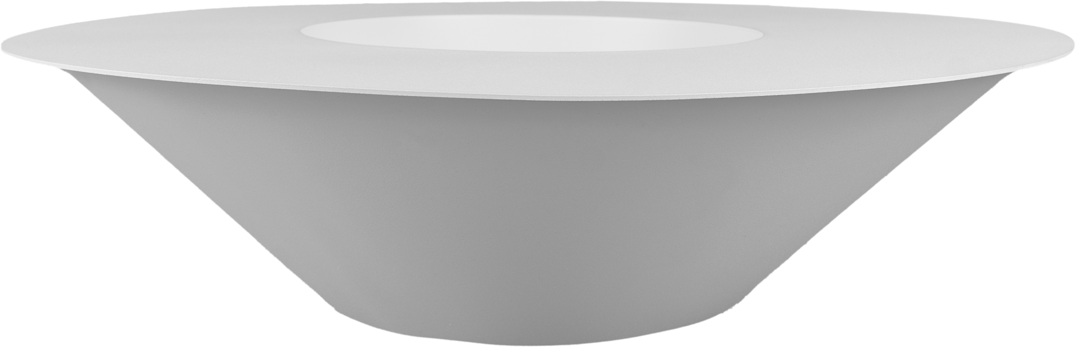 Campo24 fire bowl round white - 60x15cm - garden fire bowl / outdoor fire bowl / fire bowl for terrace / modern design fire bowl