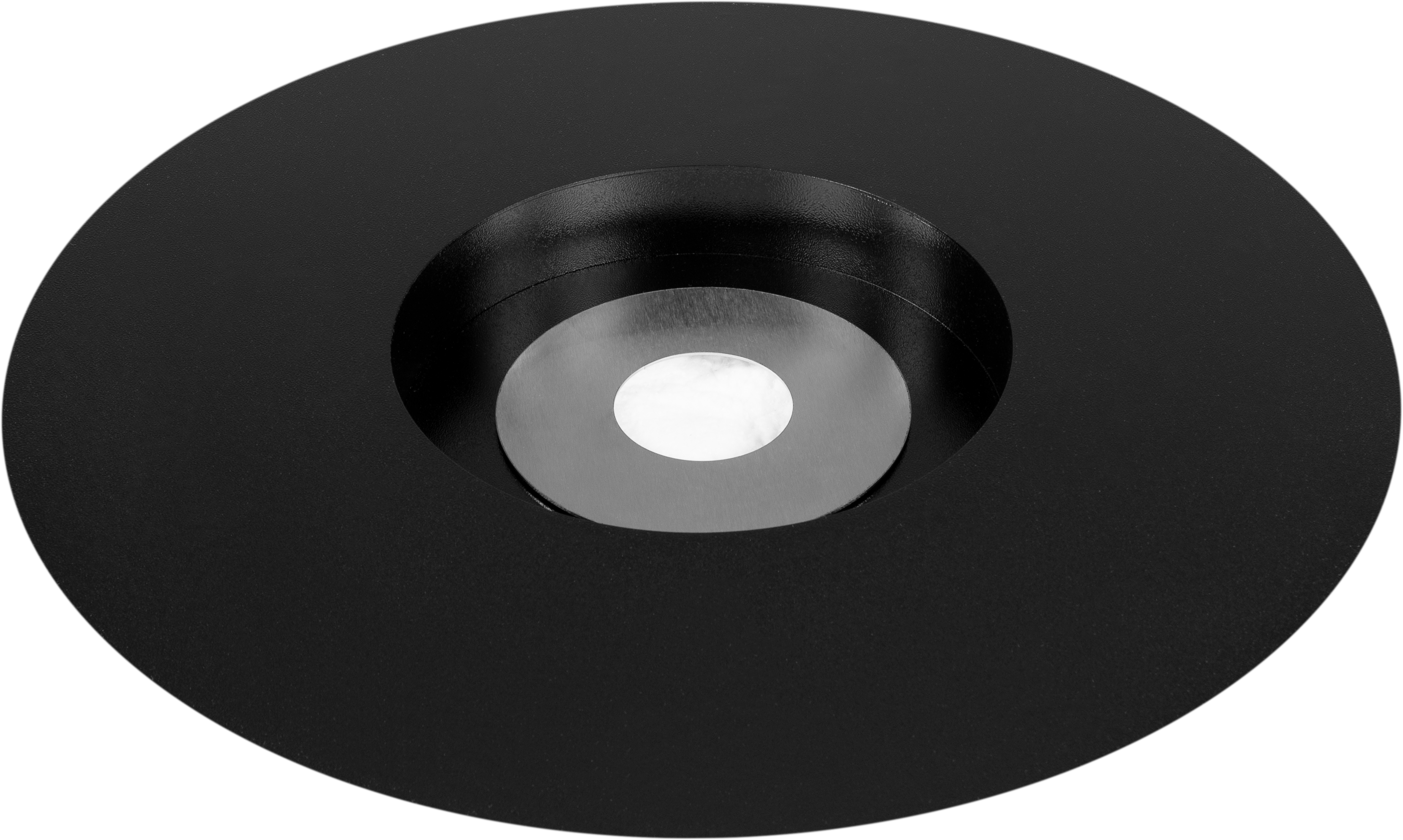 Campo24 - Fire bowl round black - 60x15cm - Garden fire bowl / Outdoor fire bowl / Fire bowl for terrace / Modern design fire bowl