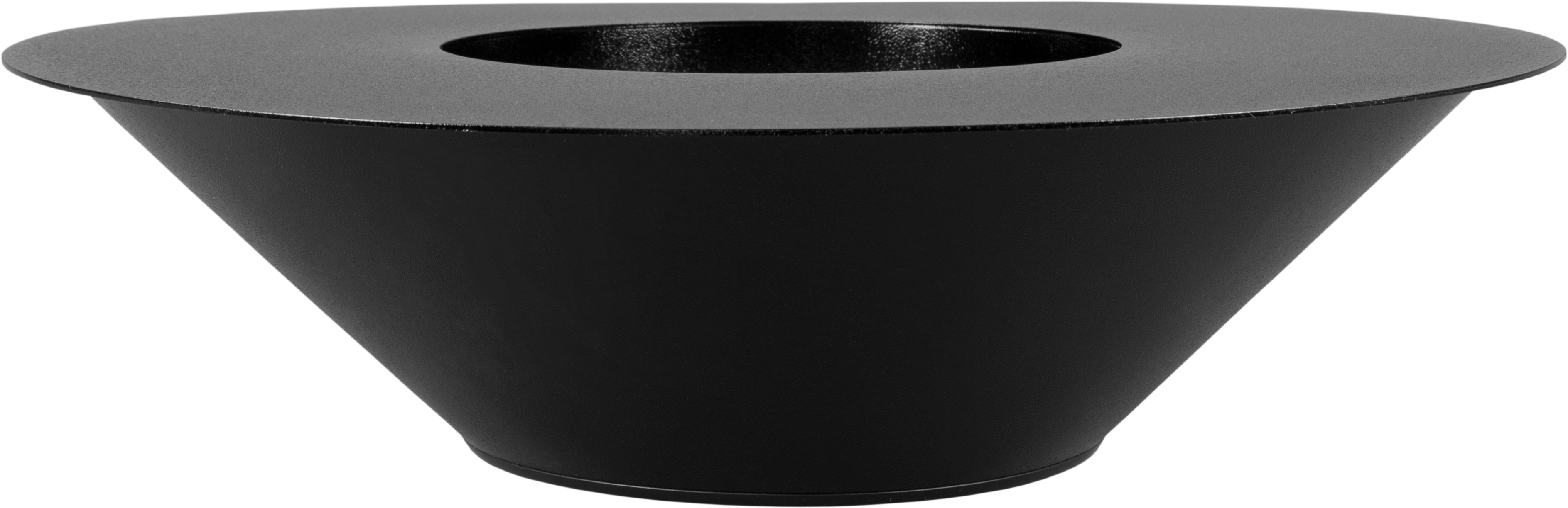 Campo24 - Fire bowl round black - 60x15cm - Garden fire bowl / Outdoor fire bowl / Fire bowl for terrace / Modern design fire bowl