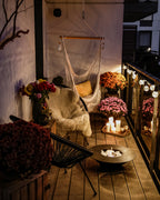 Campo24 - Fire bowl round black - 60x15cm - Garden fire bowl / Outdoor fire bowl / Fire bowl for terrace / Modern design fire bowl