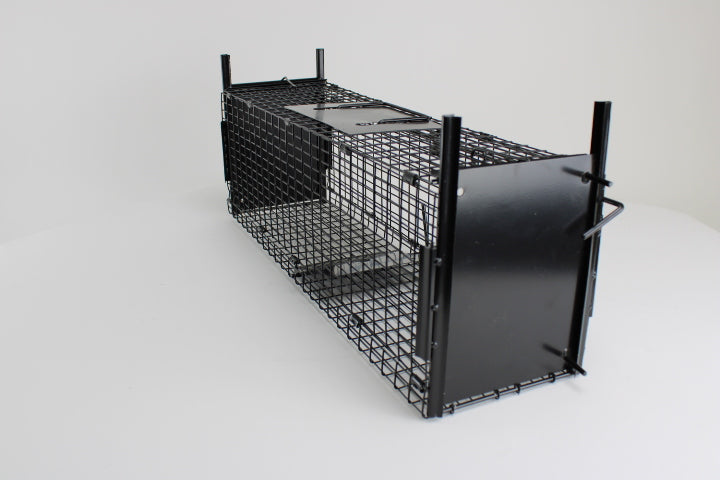 Campo24 Marderfalle Kastenfalle Lebendfalle Drahtkasten-60x18x20cm, doppelter Einlauf