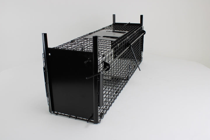 Campo24 Marderfalle Kastenfalle Lebendfalle Drahtkasten-60x18x20cm, doppelter Einlauf