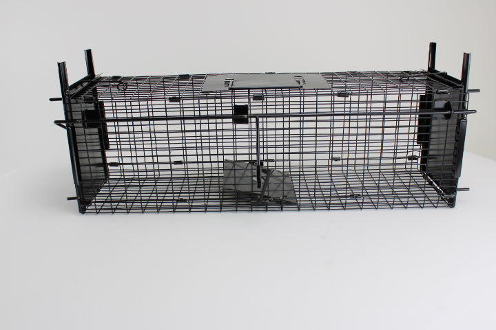 Campo24 Marderfalle Kastenfalle Lebendfalle Drahtkasten-60x18x20cm, doppelter Einlauf