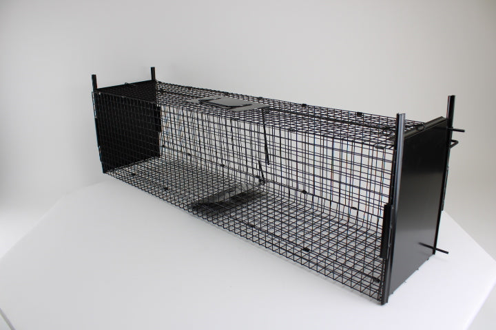 Campo24 Siebenschläfer Falle Kastenfalle Lebendfalle Drahtkaste-100x25x28cm, doppelter Einlauf