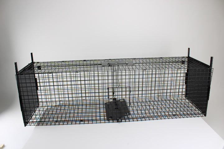 Campo24 Marderfalle Kastenfalle Lebendfalle Drahtkaste-120x30x34cm, dopp.Einlauf