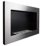 Campo24 gel and wall ethanol fireplace, stainless steel, 65cm