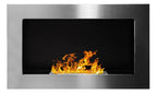Campo24 gel and wall ethanol fireplace, stainless steel, 65cm