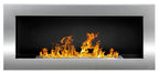 Campo24 gel and wall ethanol fireplace, stainless steel, 90 cm
