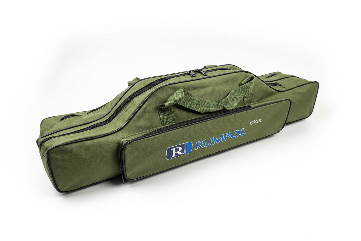 Angeltasche 80cm Rutentasche stabil 2 Fächer + Frontfach mit Gurt