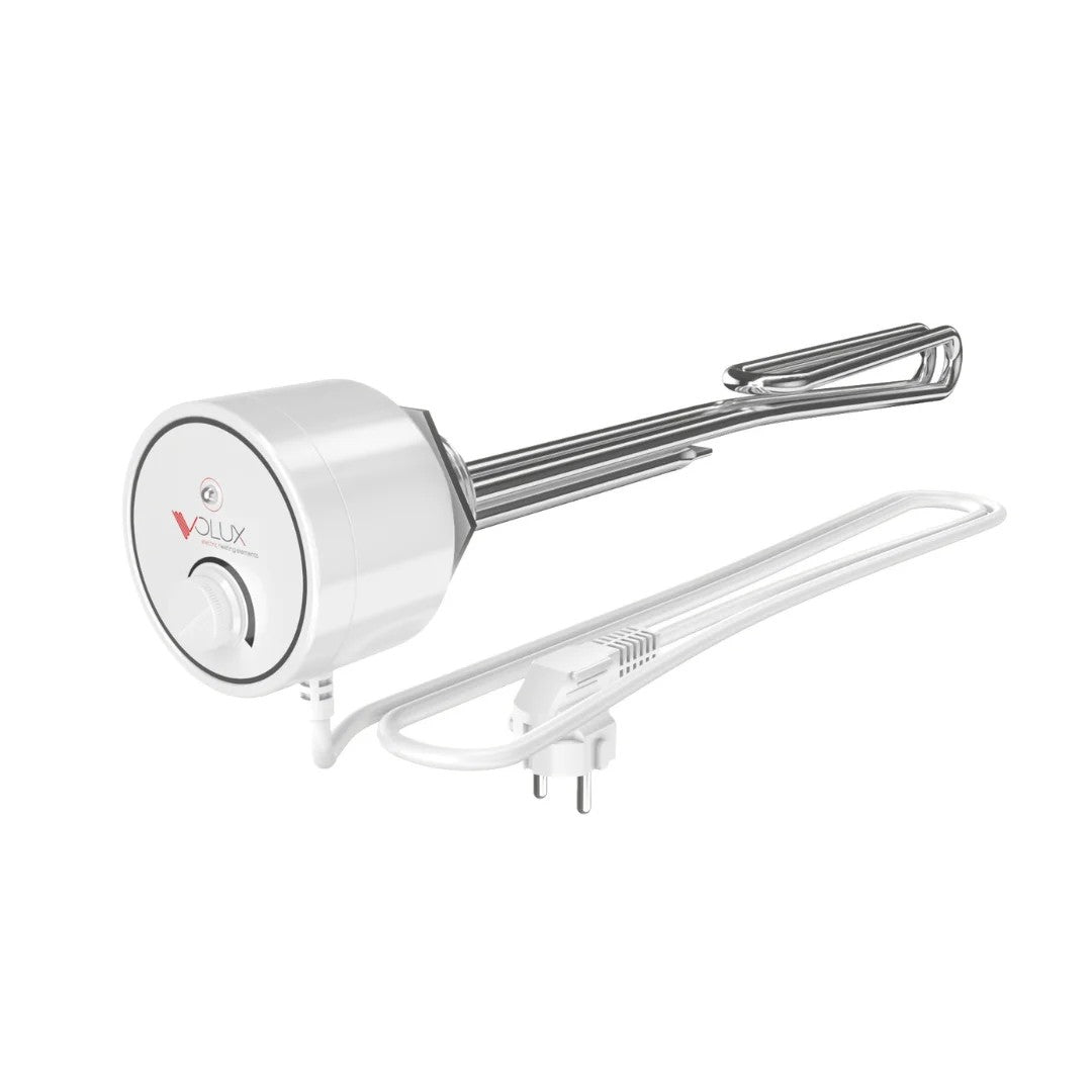 Campo24 Elektro-Heizstab 1500-3000W – Heizpatrone für Boiler, Warmwasserspeicher & Pufferspeicher, Temperaturregelung 25-70°C, IP44, Kupfer-Heizelement, Elektronischer Thermostat