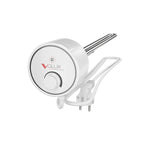 Campo24 Elektro-Heizstab 1500-3000W – Heizpatrone für Boiler, Warmwasserspeicher & Pufferspeicher, Temperaturregelung 25-70°C, IP44, Kupfer-Heizelement, Elektronischer Thermostat