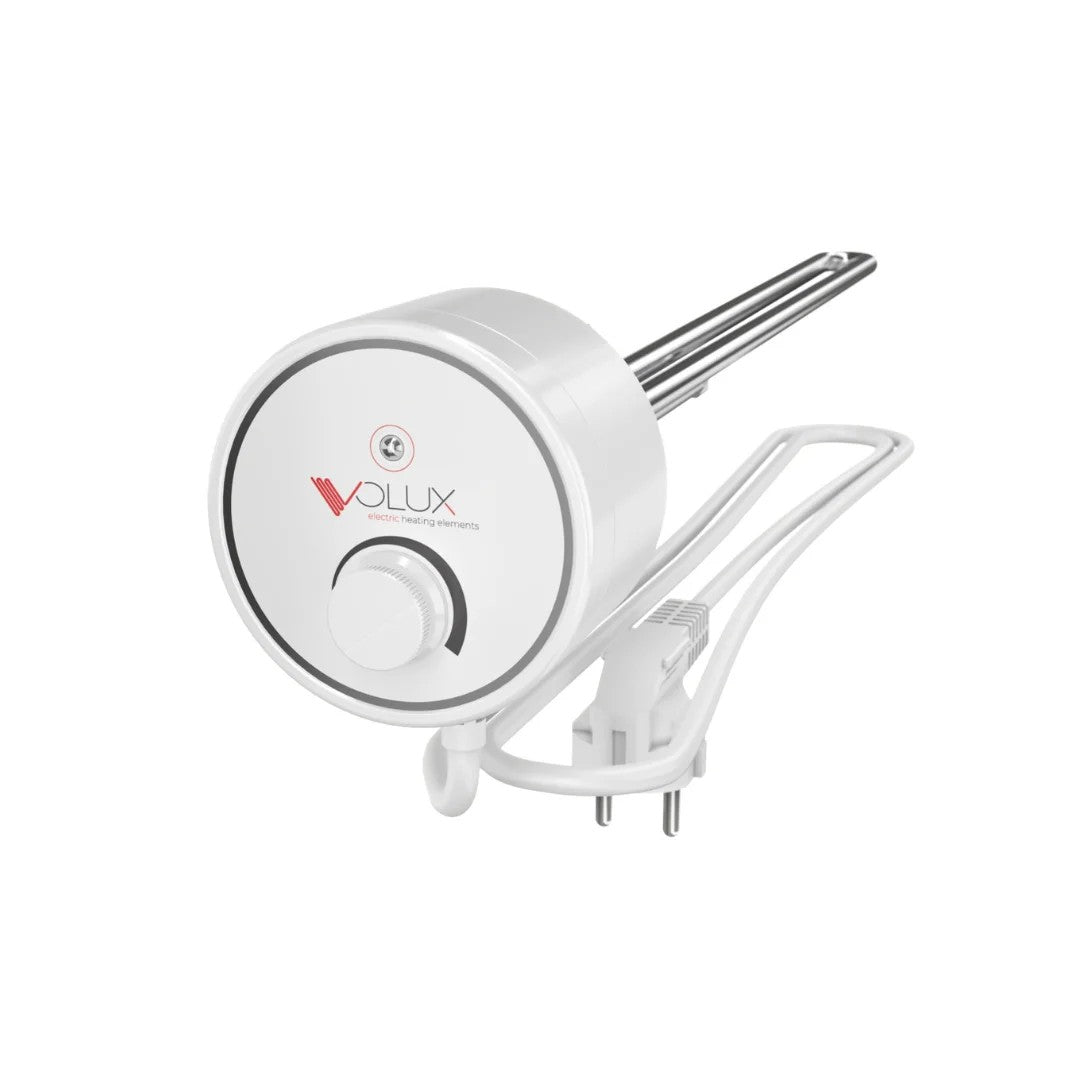 Campo24 Elektro-Heizstab 1500-3000W – Heizpatrone für Boiler, Warmwasserspeicher & Pufferspeicher, Temperaturregelung 25-70°C, IP44, Kupfer-Heizelement, Elektronischer Thermostat