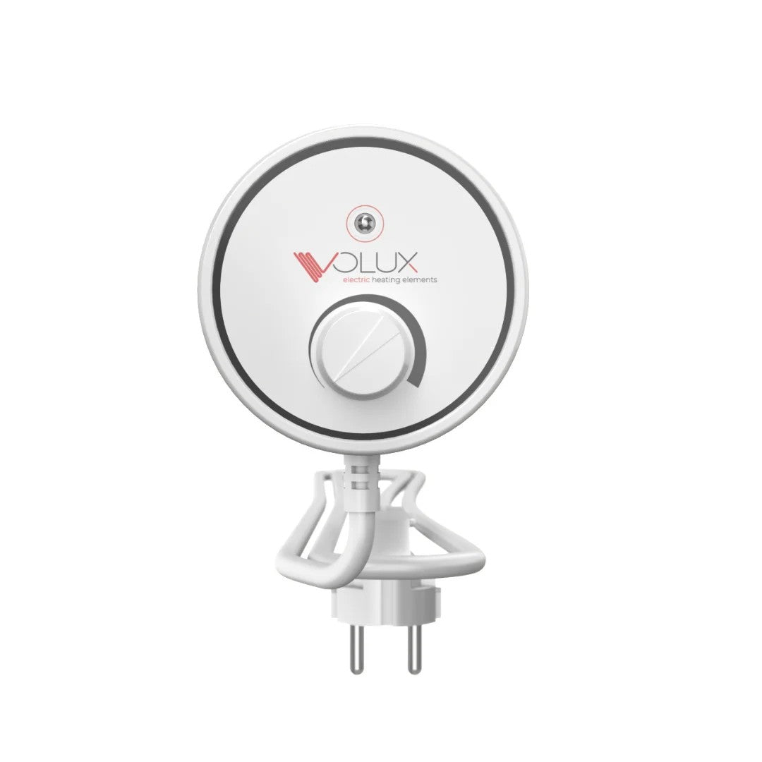 Campo24 Elektro-Heizstab 1500-3000W – Heizpatrone für Boiler, Warmwasserspeicher & Pufferspeicher, Temperaturregelung 25-70°C, IP44, Kupfer-Heizelement, Elektronischer Thermostat