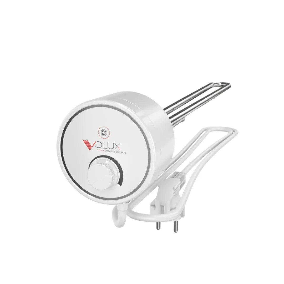 Campo24 Elektro-Heizstab 1500-3000W – Heizpatrone für Boiler, Warmwasserspeicher & Pufferspeicher, Temperaturregelung 25-70°C, IP44, Kupfer-Heizelement, Elektronischer Thermostat