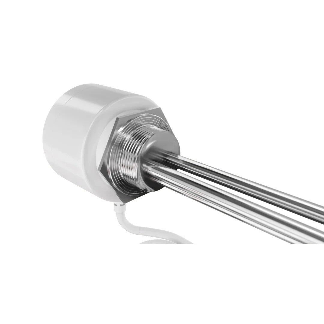 Campo24 Elektro-Heizstab 1500-3000W – Heizpatrone für Boiler, Warmwasserspeicher & Pufferspeicher, Temperaturregelung 25-70°C, IP44, Kupfer-Heizelement, Elektronischer Thermostat