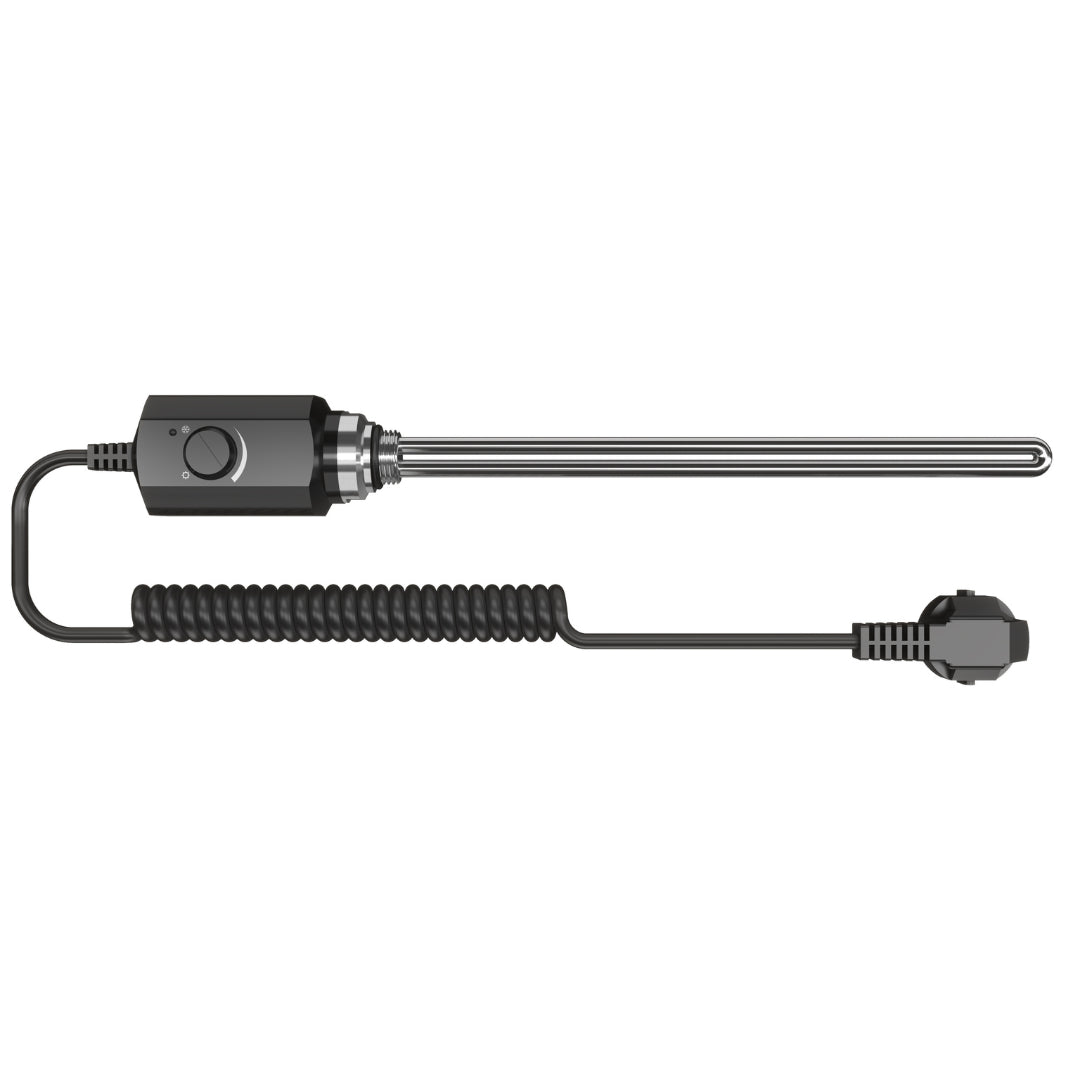 Campo24 Elektro Heizstab 600W / 1200W mit Thermostat & Frostschutz für Heizkörper