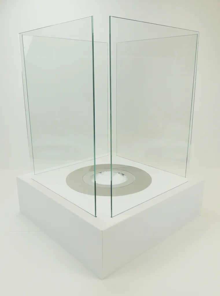 Campo24 - Garden fire white 40x40x52 cm ethanol fireplace garden fireplace ethanol fireplace *