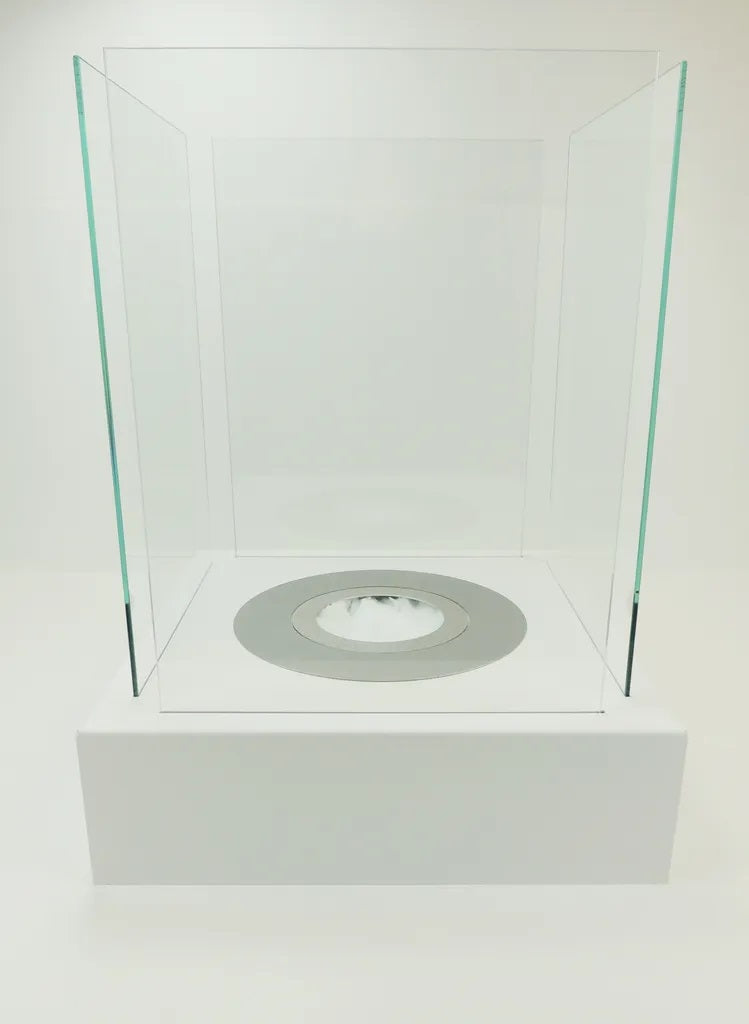 Campo24 - Garden fire white 40x40x52 cm ethanol fireplace garden fireplace ethanol fireplace *